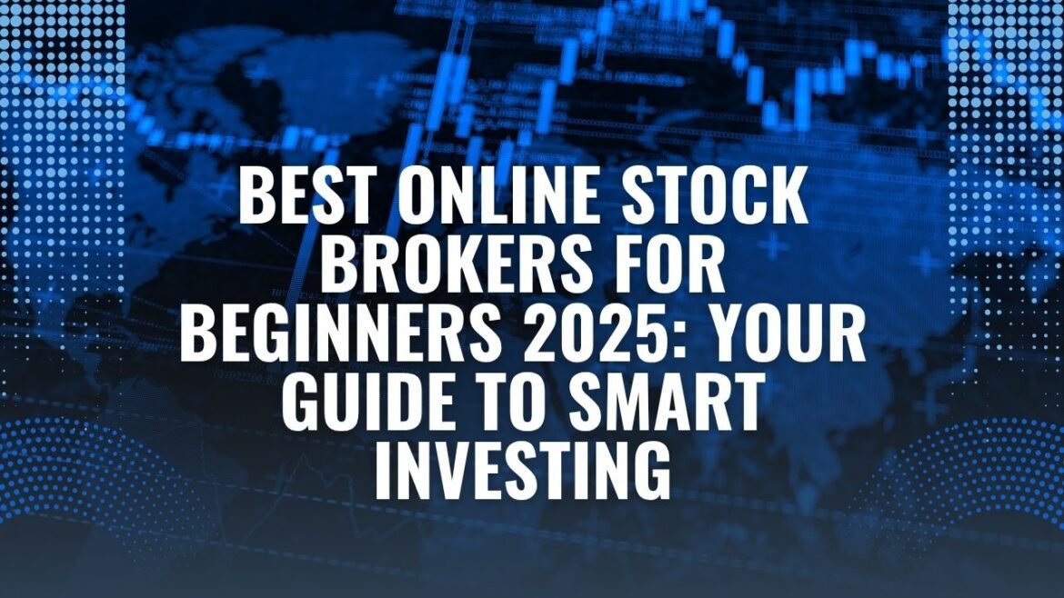 Best Online Stock Brokers for Beginners 2025- Your Guide to Smart Investing person using a laptop with stock market graphs and investment platform interface