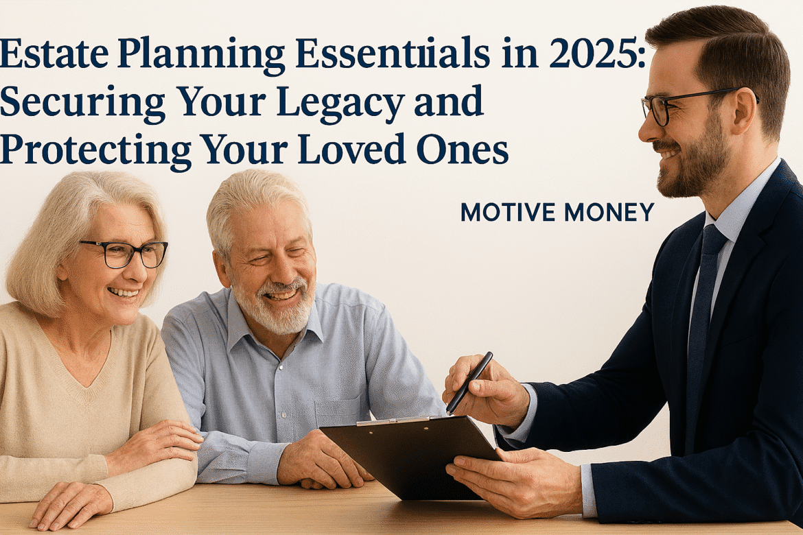 Estate Planning Essentials in 2025- Securing Your Legacy and Protecting Your Loved Ones older couple discussing documents with a financial advisor, representing estate planning