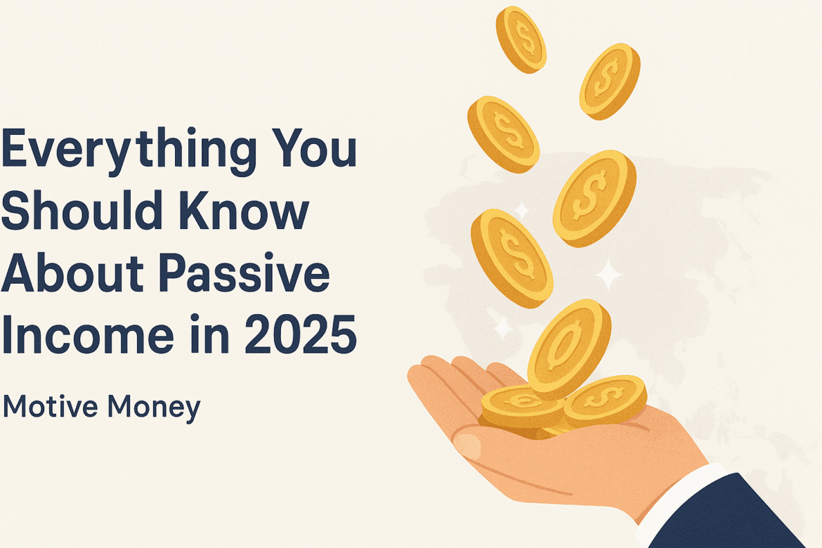 Everything You Should Know About Passive Income in 2025 A waterfall of golden coins flowing steadily into a cupped hand, symbolizing continuous passive income generation and financial growth