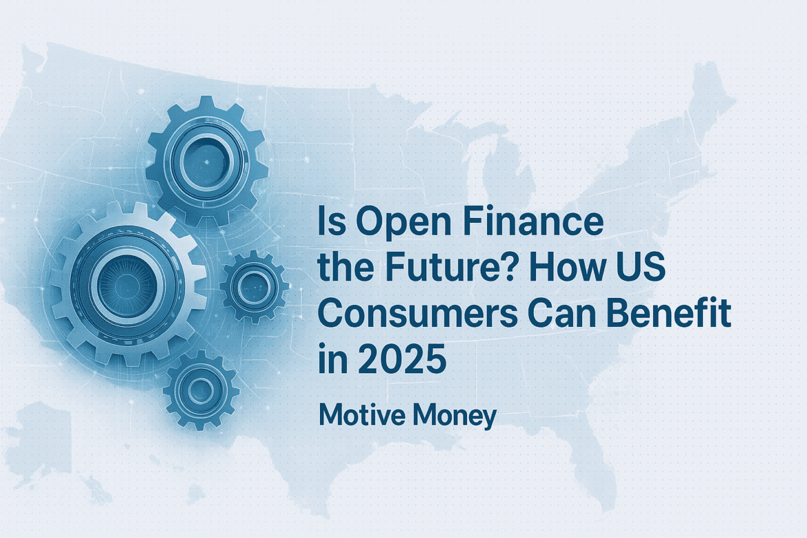 Is Open Finance the Future? How US Consumers Can Benefit in 2025 interconnected digital gears representing secure data flow and financial technology, with a faint overlay of a US map